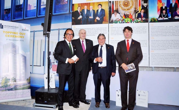 Deutsches Haus Ho Chi Minh City is celebrating its official topping out ceremony in the presence of the Federal Minister of Foreign Affairs Dr. Frank-Walter Steinmeier